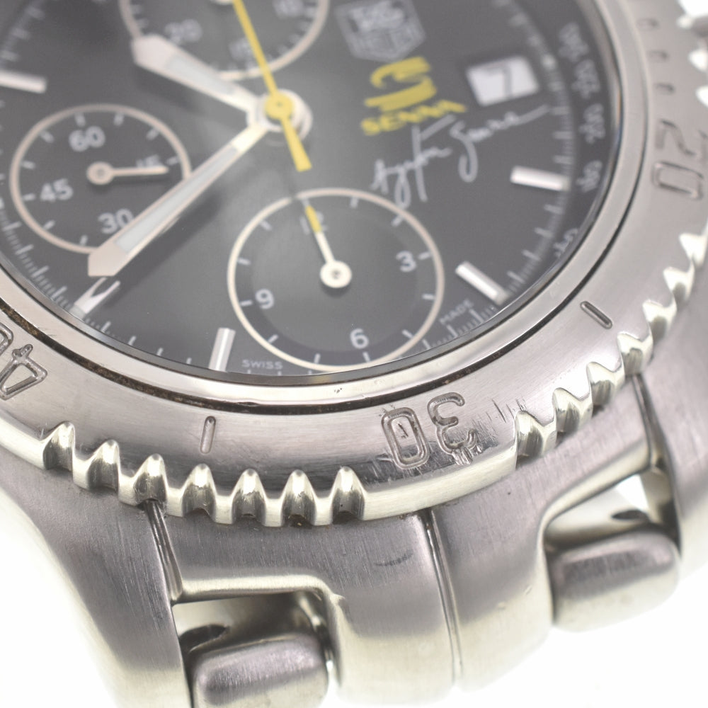 TAG HEUER Link Ayrton Senna limited model CT2115 Chronograph Date black Dial Automatic Men's
 Watch H#139538