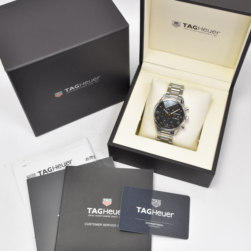 with paper TAG HEUER Carrera Caliber 16 CBK2113.BA0715 Limited item black Dial Automatic Men's
 Watch G#139559