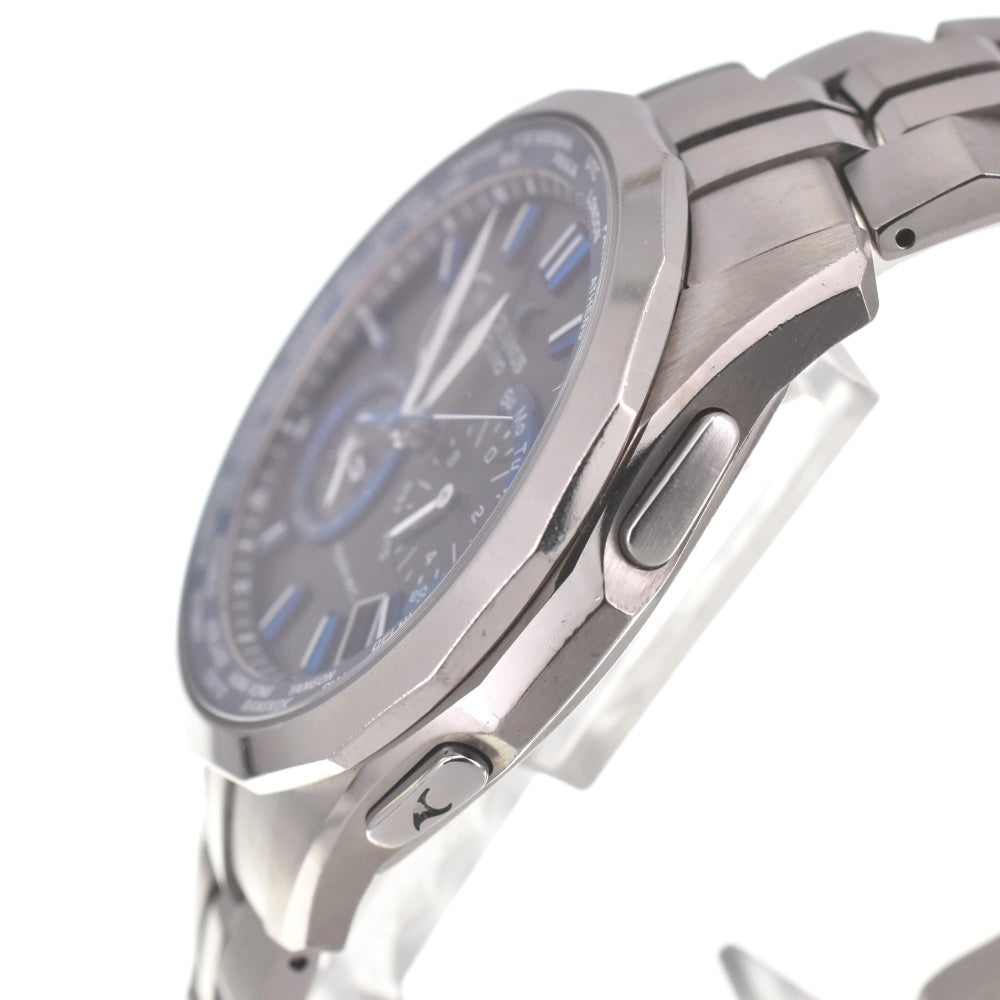 with paper CASIO Oceanus Manta OCW-S1400-1AJF titanium blue Dial Radio Sync Solar Men's
 Watch I#139564