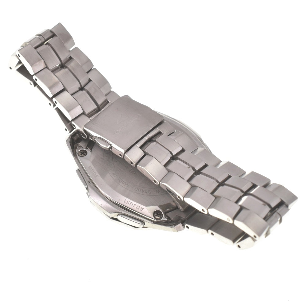 with paper CASIO Oceanus Manta OCW-S1400-1AJF titanium blue Dial Radio Sync Solar Men's
 Watch I#139564