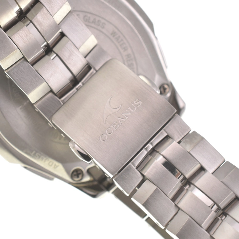 with paper CASIO Oceanus Manta OCW-S1400-1AJF titanium blue Dial Radio Sync Solar Men's
 Watch I#139564