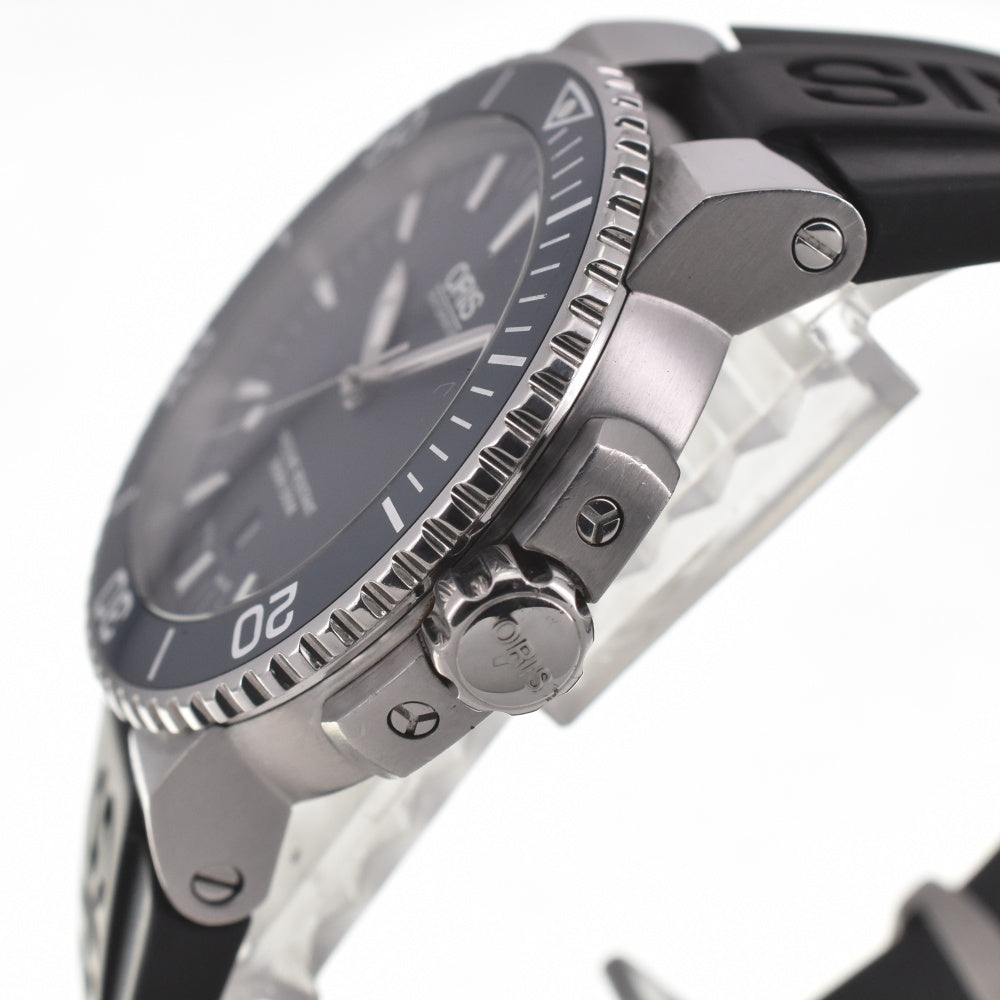 with paper ORIS Aquis Date 01 733 7653 4155-07 blue Dial Automatic Men's
 Watch G#139614