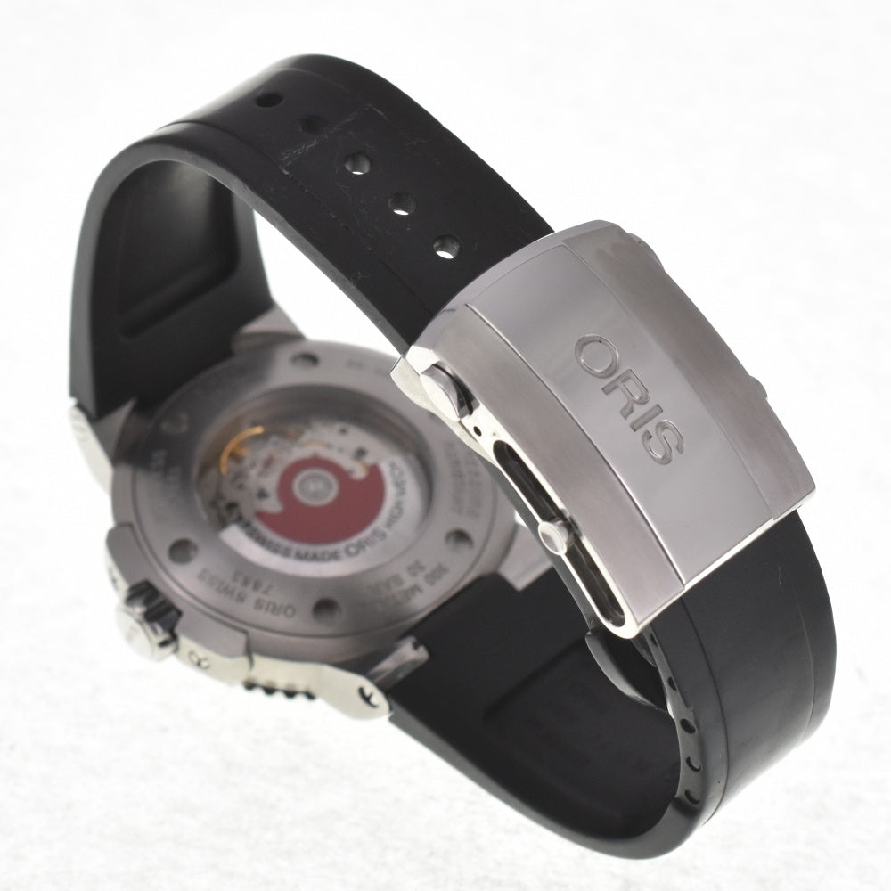 with paper ORIS Aquis Date 01 733 7653 4155-07 blue Dial Automatic Men's
 Watch G#139614