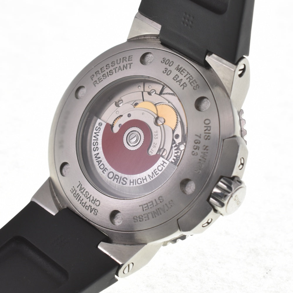 with paper ORIS Aquis Date 01 733 7653 4155-07 blue Dial Automatic Men's
 Watch G#139614