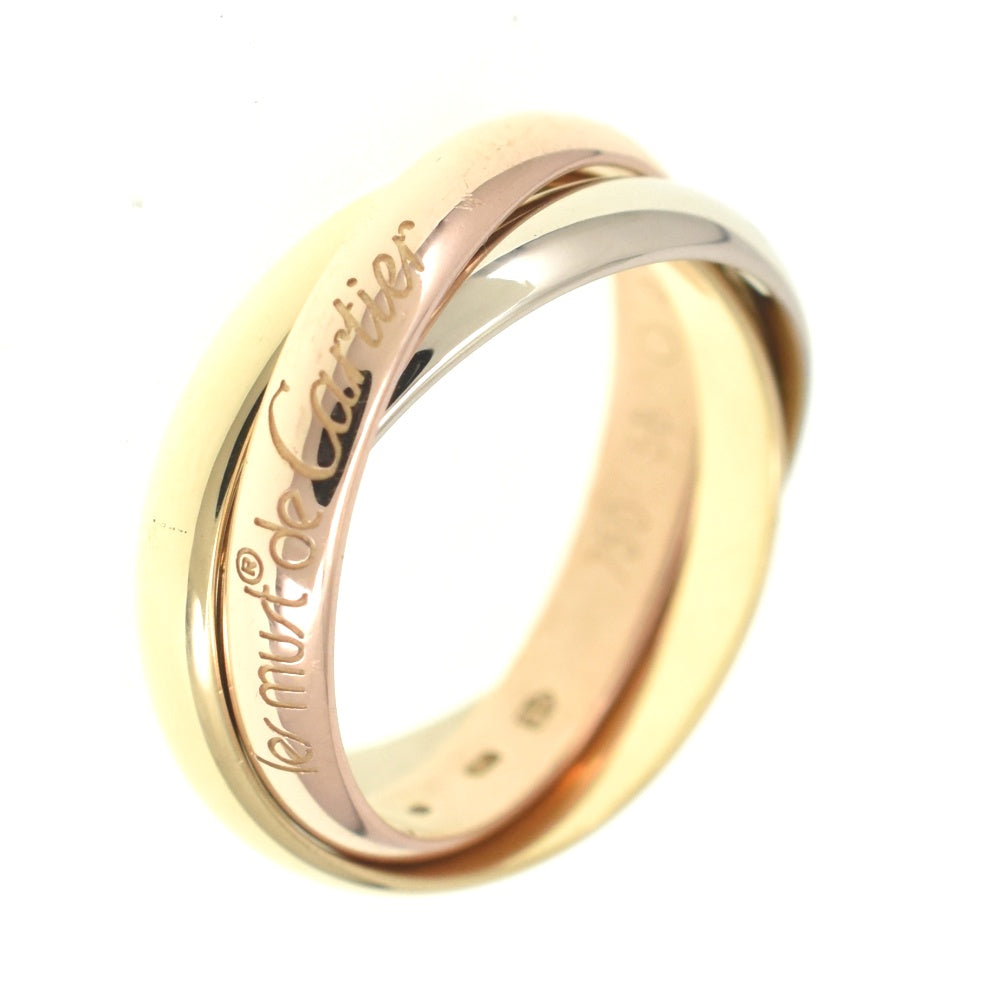 CARTIER Trinity 3-Row Ring Size 58/JP18 Three colors Men's
 jewelry S#139651