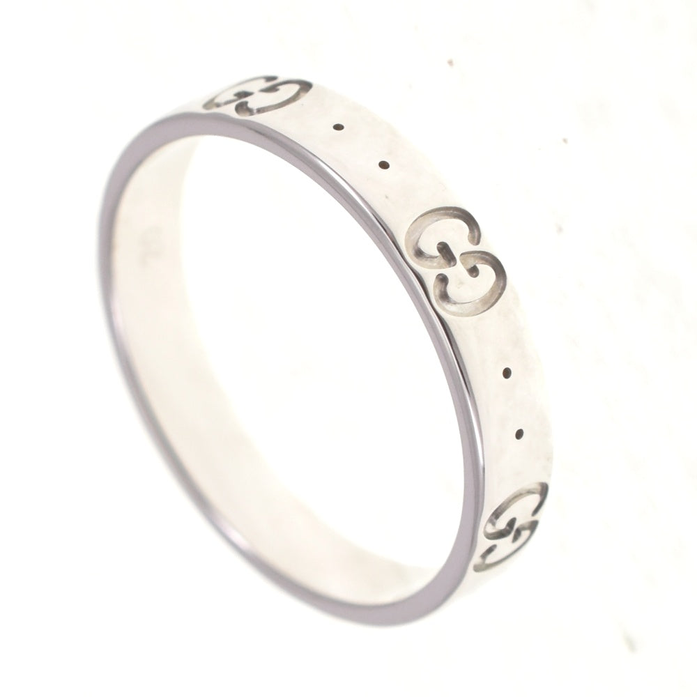 GUCCI Icon ring Size 60/JP20 K18WG Men's
 jewelry S#139653