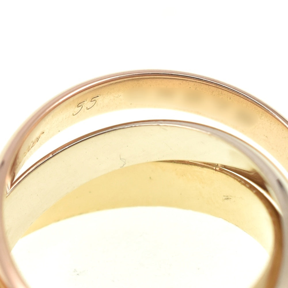 CARTIER Trinity 3-Row Ring Size 55/JP15 Three colors Men's
 jewelry S#139657