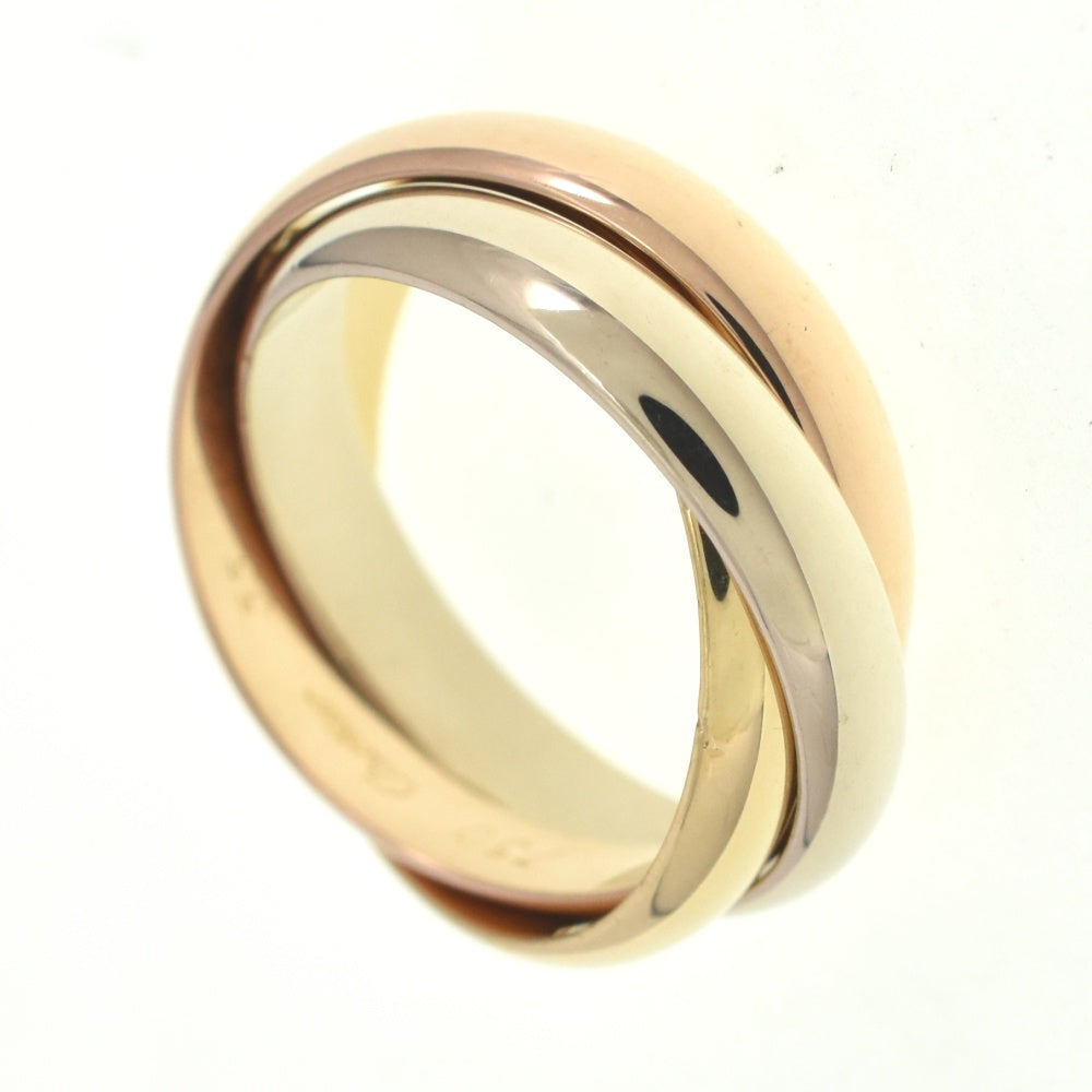 CARTIER Trinity 3-Row Ring Size 55/JP15 Three colors Men's
 jewelry S#139657