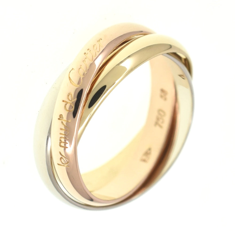 CARTIER Trinity 3-Row Ring Size 58/JP18 Three colors Men's
 jewelry S#139659