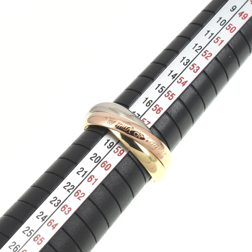CARTIER Trinity 3-Row Ring Size 58/JP18 Three colors Men's
 jewelry S#139659