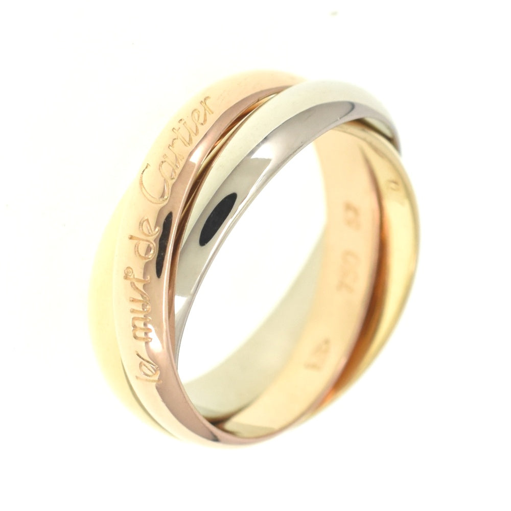CARTIER Trinity 3-Row Ring Size 52/JP12 Three colors Ladies
 jewelry S#139660