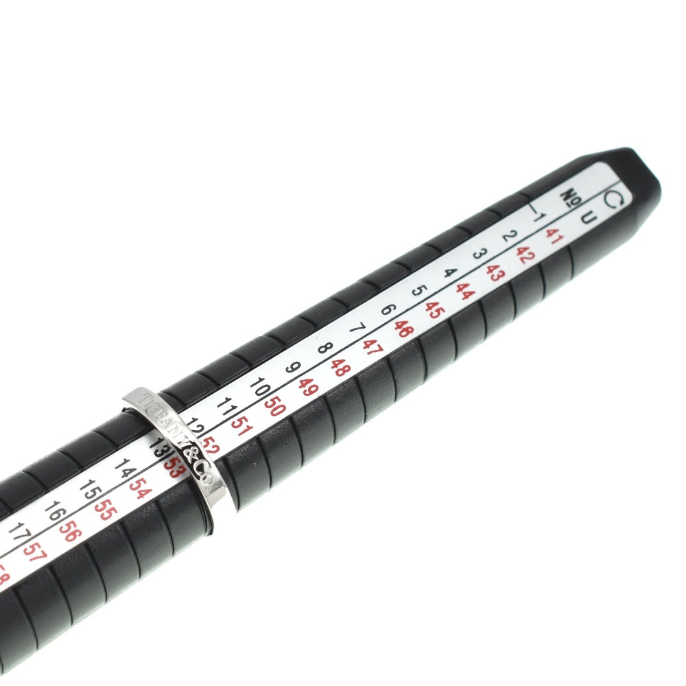 TIFFANY&Co. Flat band ring Size 53/JP13 Pt950 Silver Ladies
 jewelry S#139684