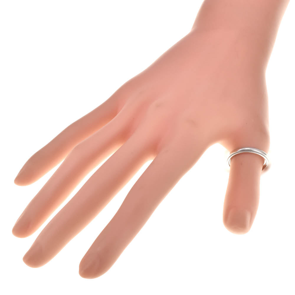 TIFFANY&Co. Milgrain ring Size 58/JP18 Pt950 Silver Men's
 jewelry S#139686