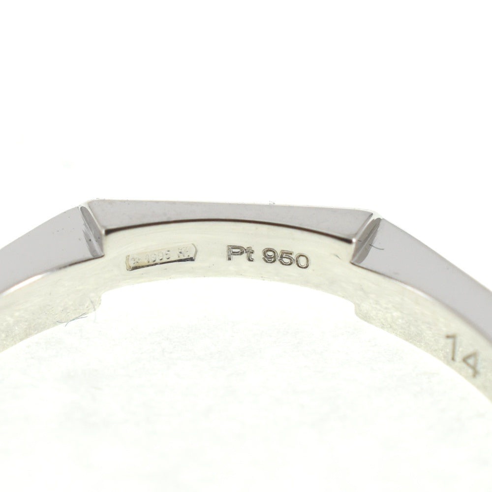 GUCCI Link to Love Mirror Ring Size 54/JP14 Pt950 Silver Ladies
 jewelry S#139687