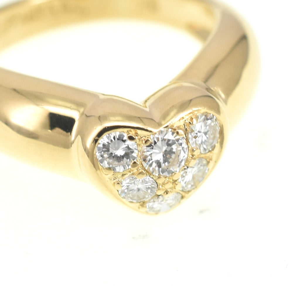 TIFFANY&Co. Heart Pavé Earring Size 44/JP4 K18YG Diamond Ladies
 jewelry S#139694