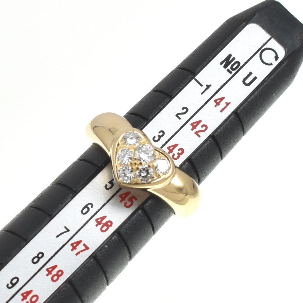 TIFFANY&Co. Heart Pavé Earring Size 44/JP4 K18YG Diamond Ladies
 jewelry S#139694