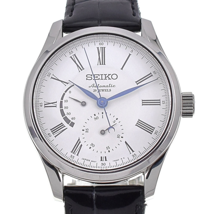 with paper SEIKO Pureza SARW011 Enamel Dial Power Reserve Date white Dial Automatic Men's
 Watch G#139716