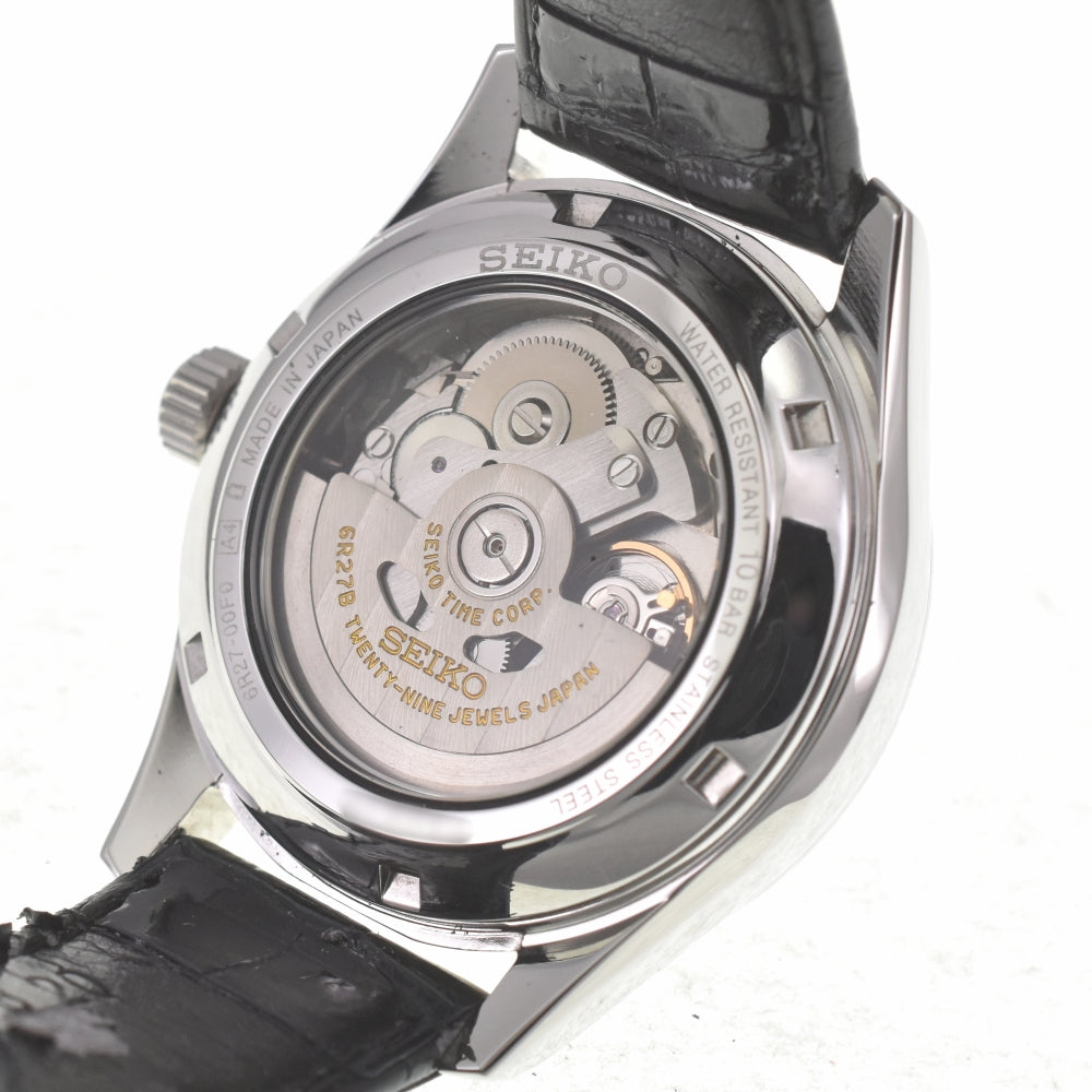 with paper SEIKO Pureza SARW011 Enamel Dial Power Reserve Date white Dial Automatic Men's
 Watch G#139716