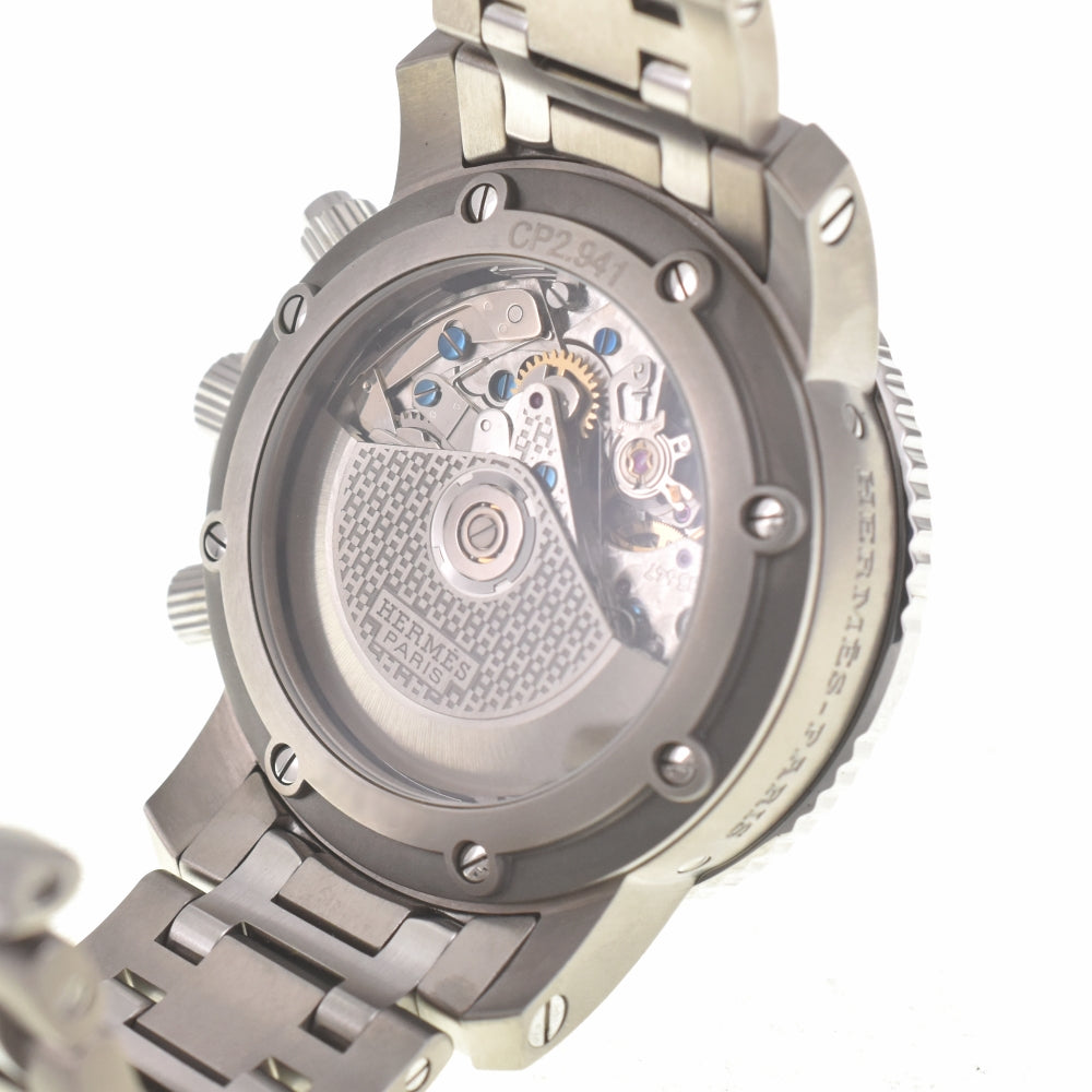 HERMES Clipper diver CP2.941 Titanium/Stainless Steel Chronograph Date Brown Dial Automatic Men's
 Watch I#139726