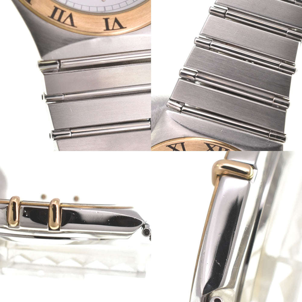 OMEGA Constellation date 368.1075 K18YG flat bezel white Dial Automatic Men's
 Watch J#139745