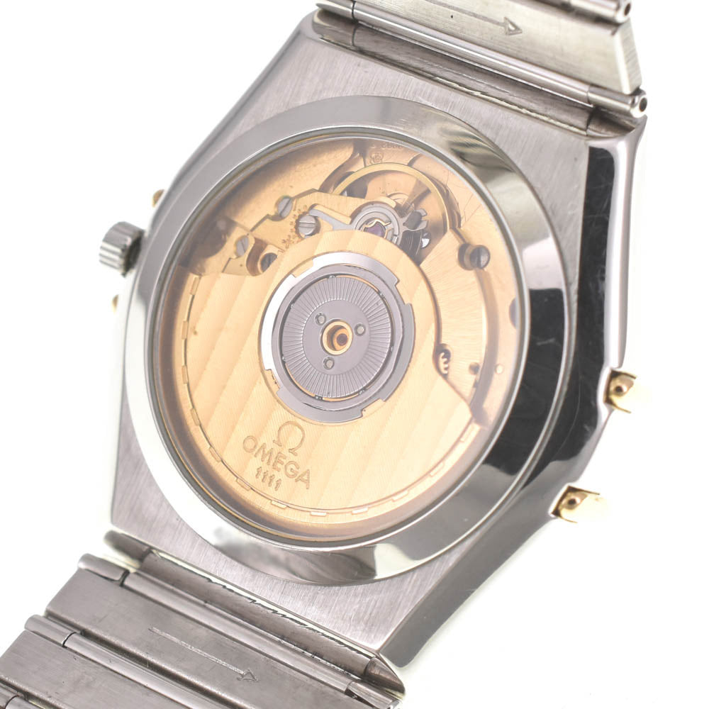 OMEGA Constellation date 368.1075 K18YG flat bezel white Dial Automatic Men's
 Watch J#139745