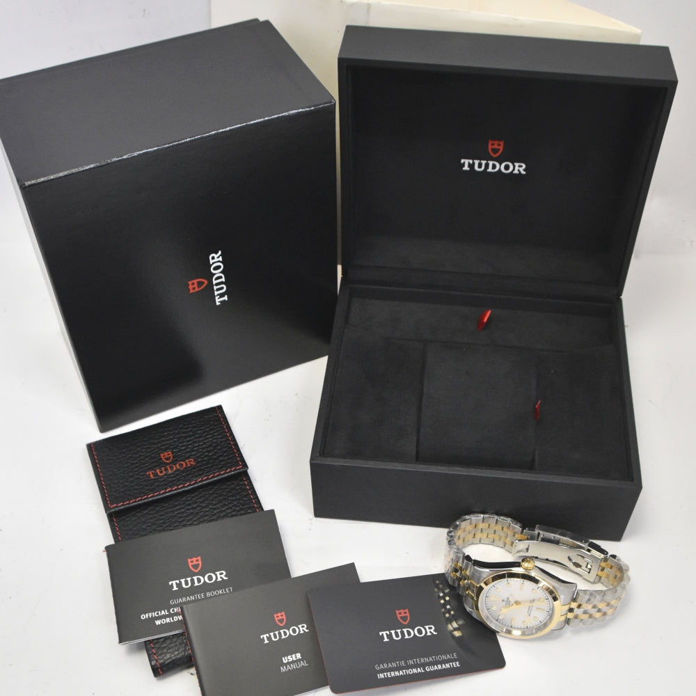 with paper TUDOR Black bay 79683 Silver Dial Automatic Men's
 Watch H#139753