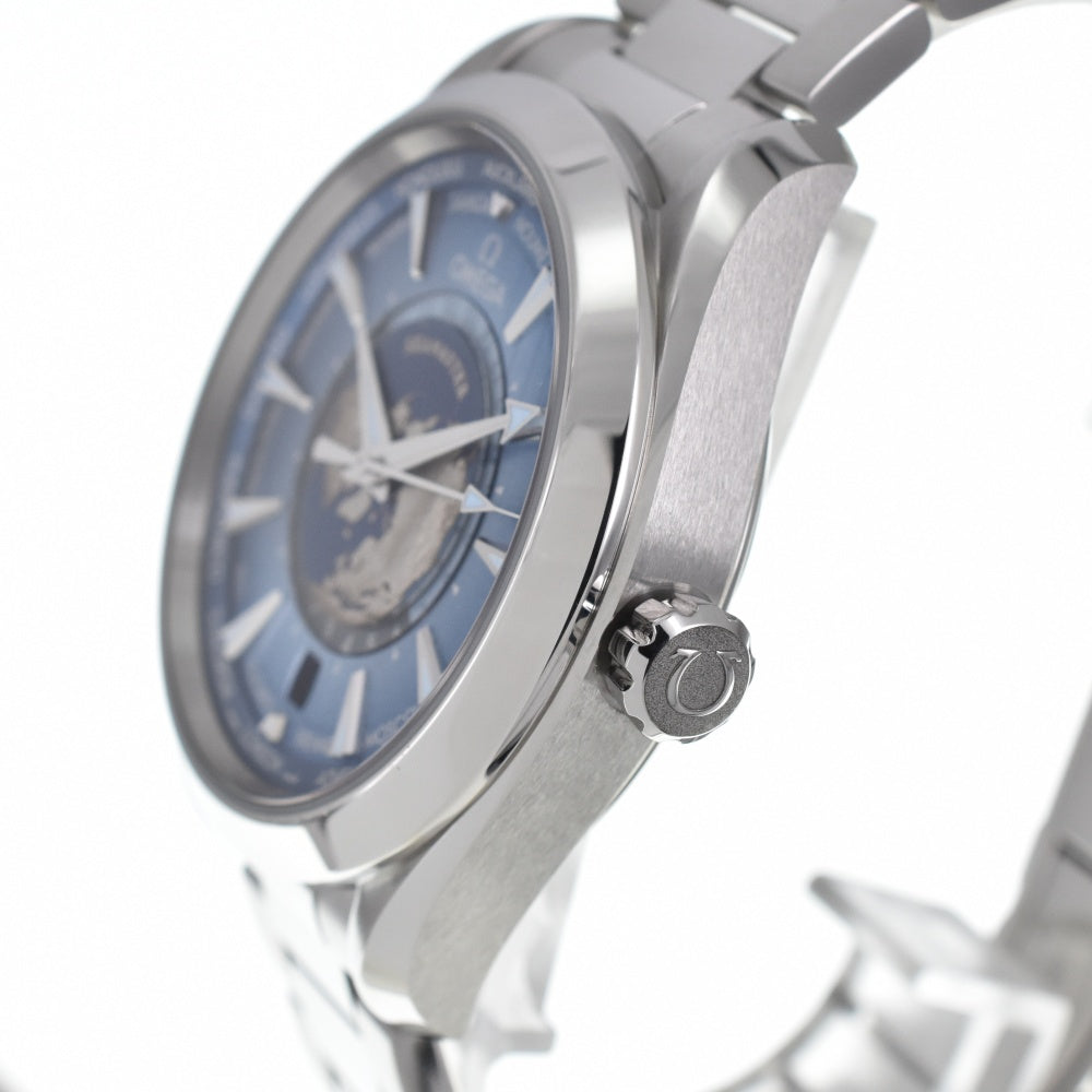 with paper OMEGA Seamaster Aqua Terra GMT World Timer 220.10.43.22.03.002 blue Dial Automatic Men's
 Watch □#139757