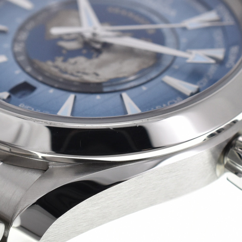 with paper OMEGA Seamaster Aqua Terra GMT World Timer 220.10.43.22.03.002 blue Dial Automatic Men's
 Watch □#139757