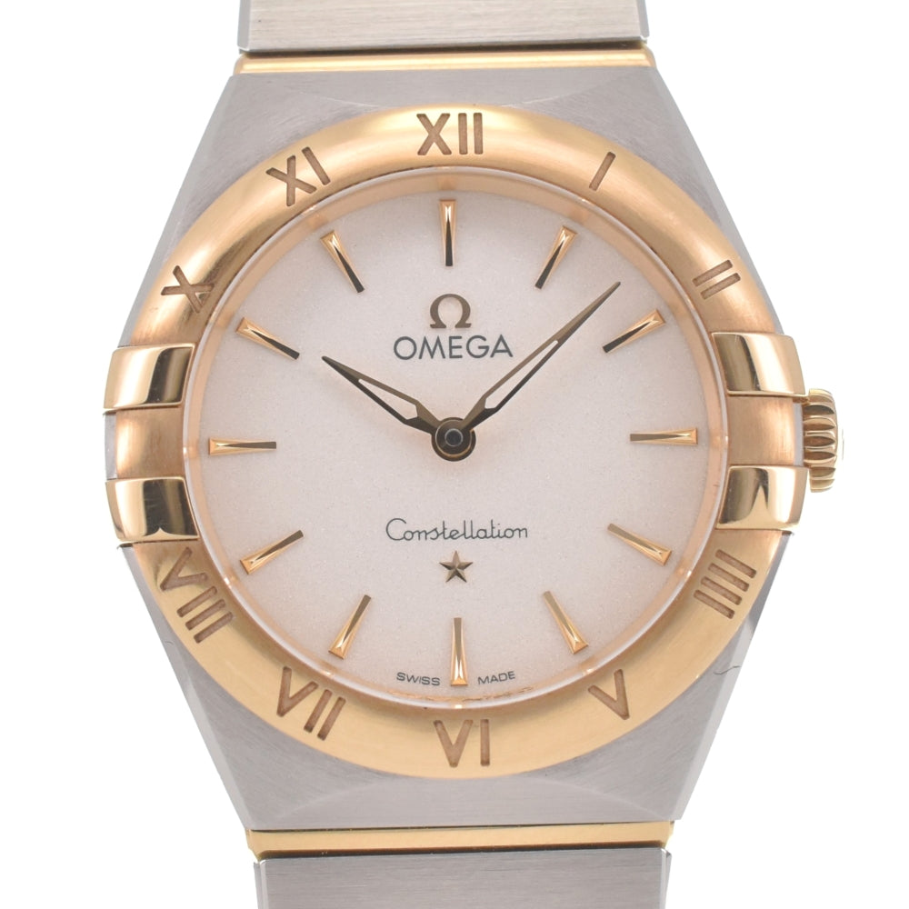 with paper OMEGA Constellation Manhattan Blush 131.20.28.60.02.002 Silver Dial Quartz Ladies
 Watch I#139763