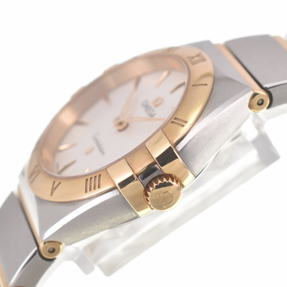 with paper OMEGA Constellation Manhattan Blush 131.20.28.60.02.002 Silver Dial Quartz Ladies
 Watch □#139763