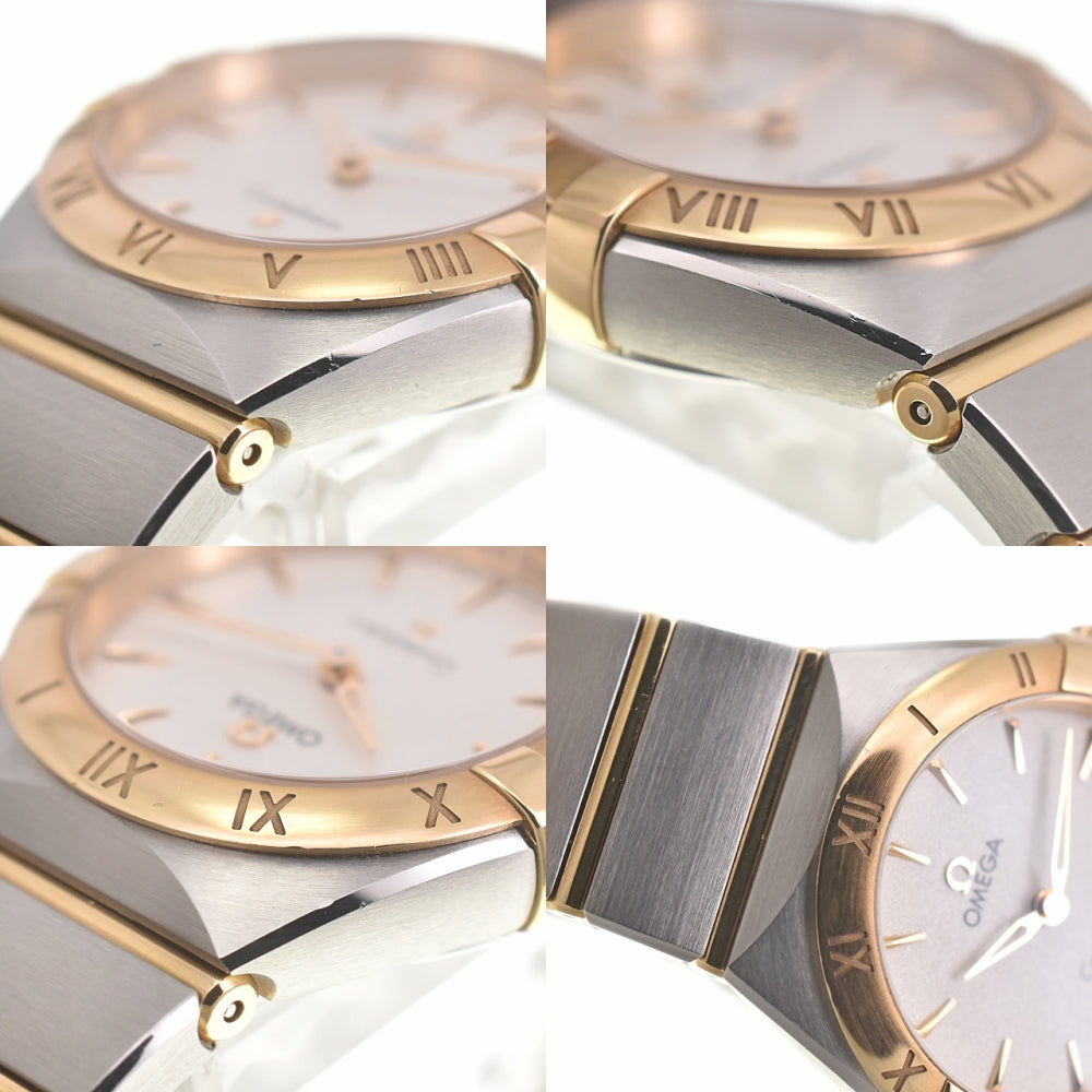 with paper OMEGA Constellation Manhattan Blush 131.20.28.60.02.002 Silver Dial Quartz Ladies
 Watch □#139763