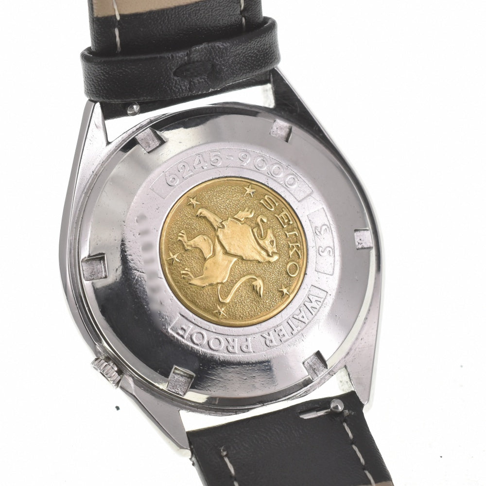 SEIKO Seikomatic Date 6245-9000 Lion Medallion Silver Dial Automatic Men's
 Watch J#139769