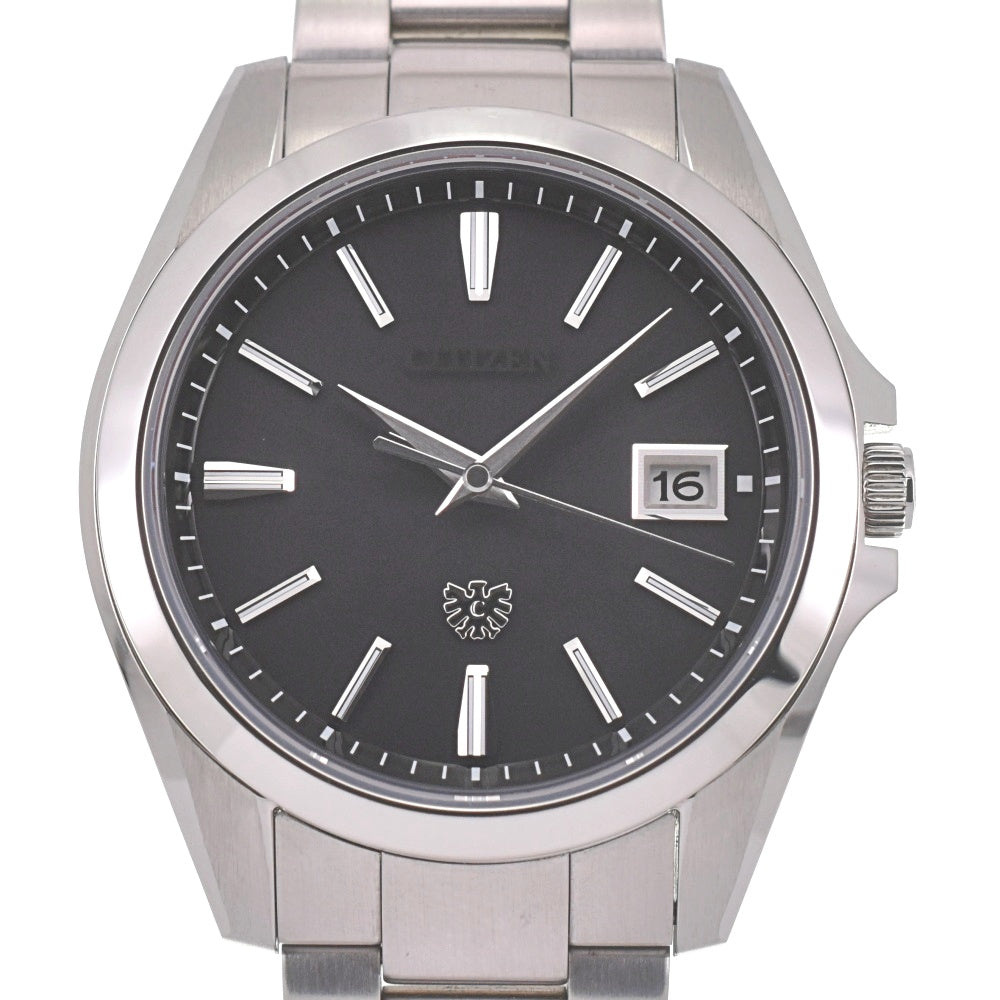 with paper CITIZEN The citizen AQ4060-50E Date black Dial Solar Men's
 Watch H#139771