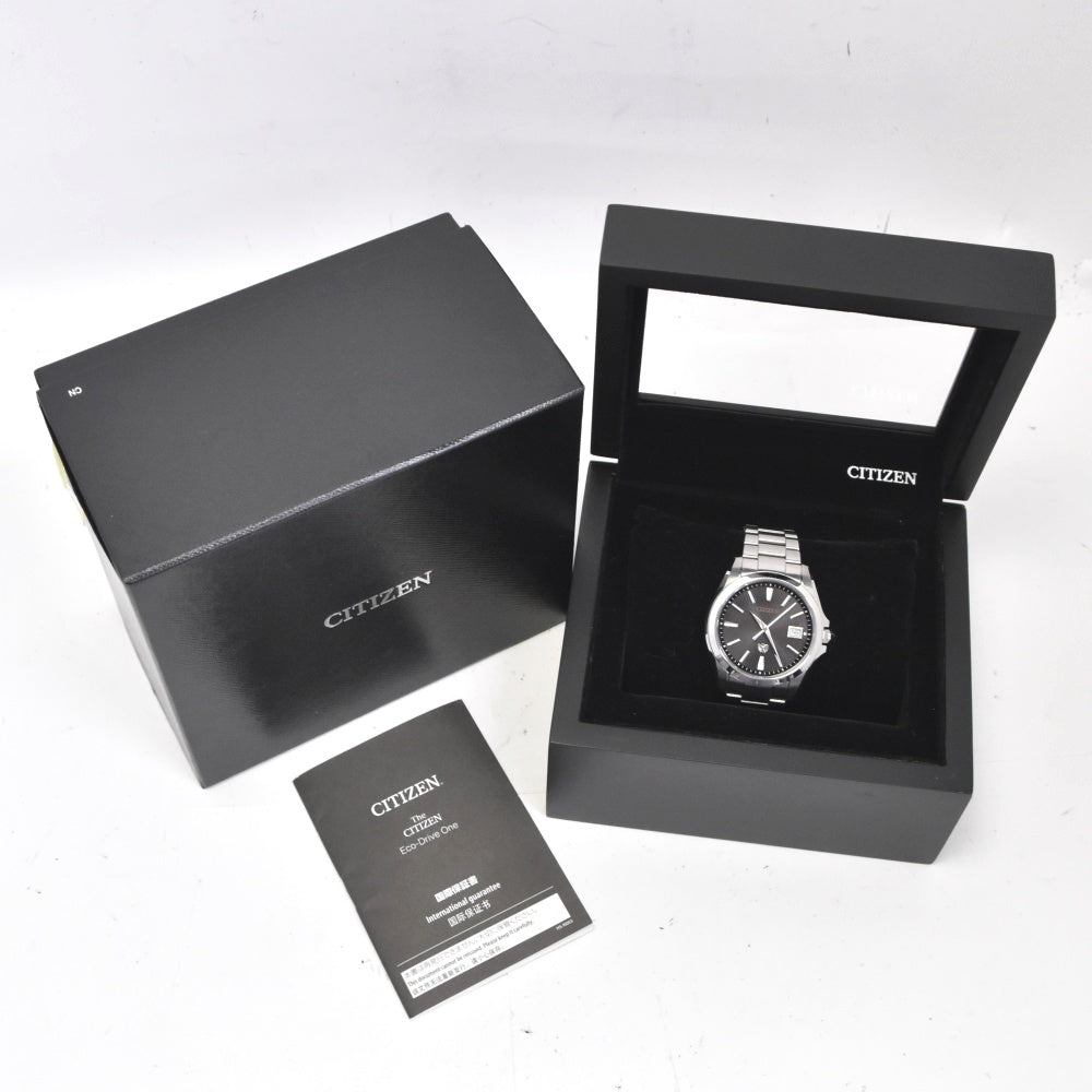 with paper CITIZEN The citizen AQ4060-50E Date black Dial Solar Men's
 Watch H#139771