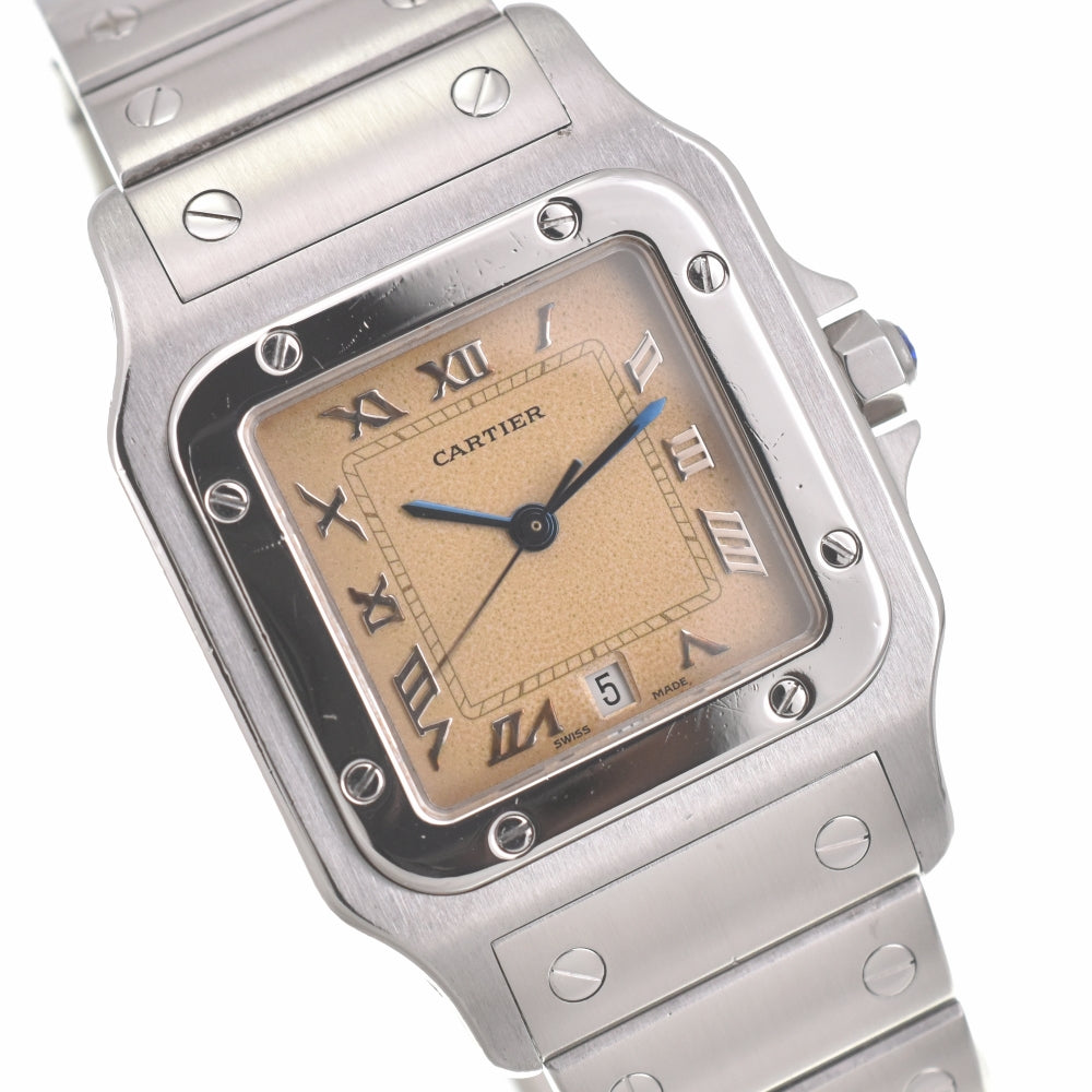 CARTIER Santosgalbe LM W20025D6 Date Beige Dial Quartz Men's
 Watch K#139788