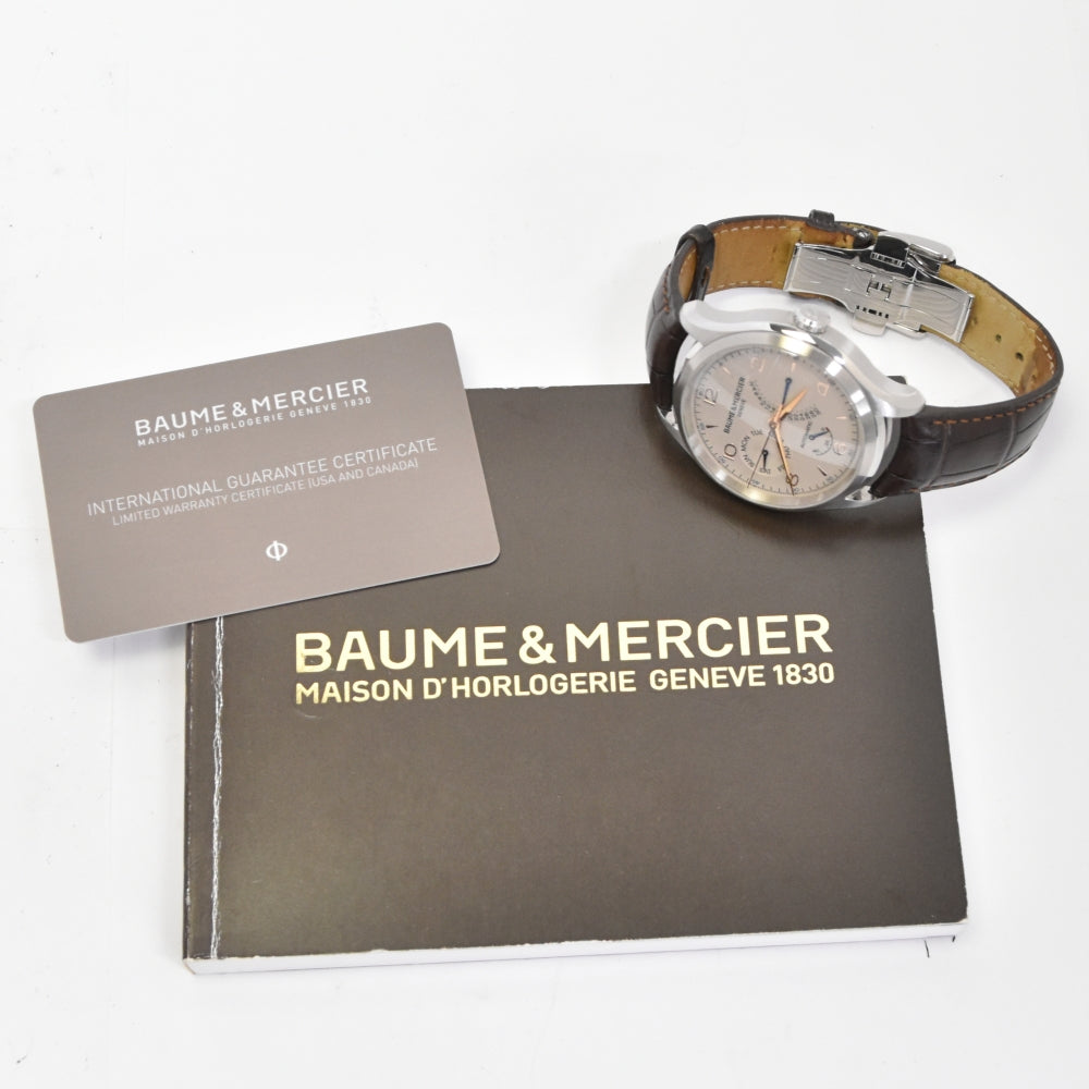 with paper Baume & Mercier Clifton MOA10149 Day date Silver Dial Automatic Men's
 Watch I#139790