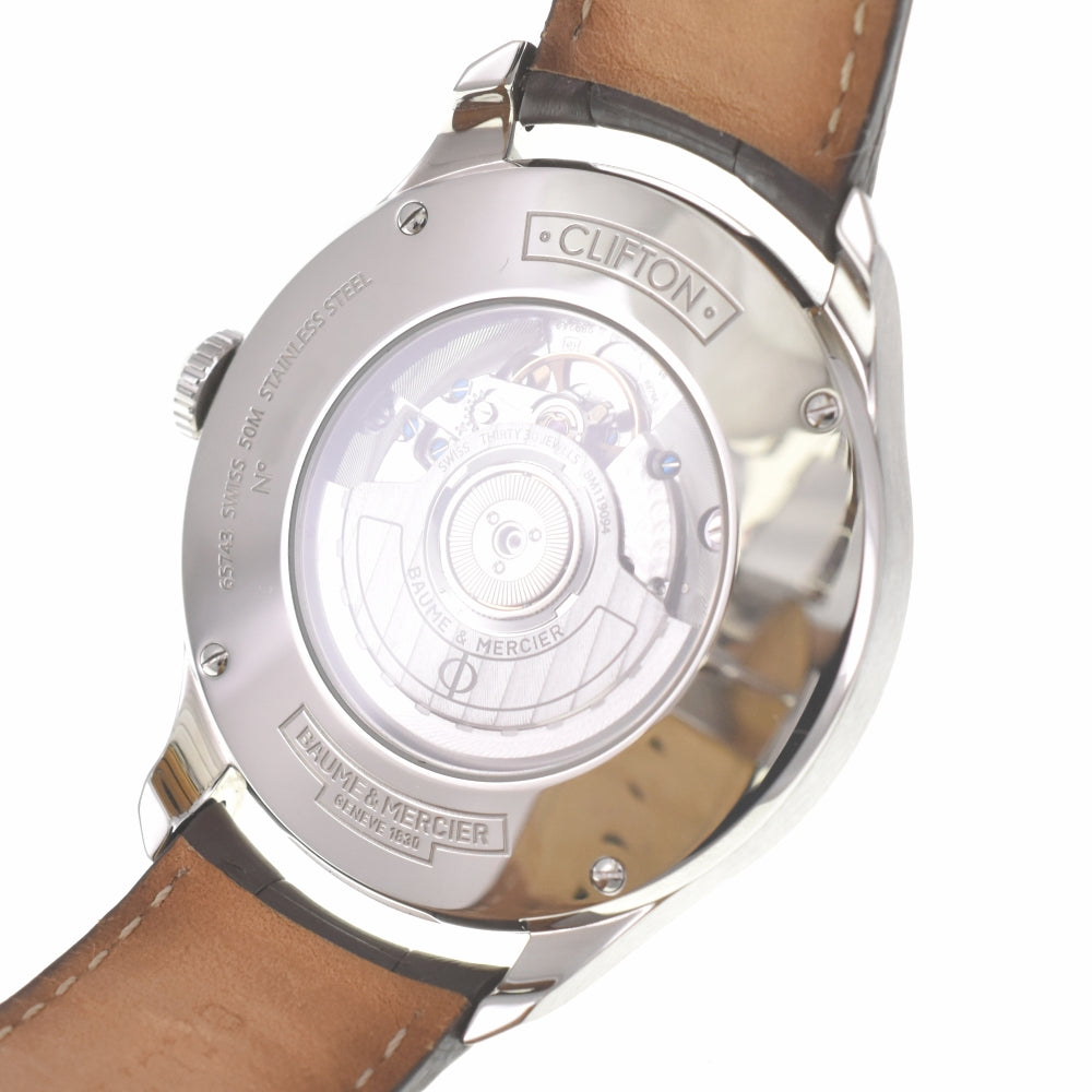 with paper Baume & Mercier Clifton MOA10149 Day date Silver Dial Automatic Men's
 Watch I#139790