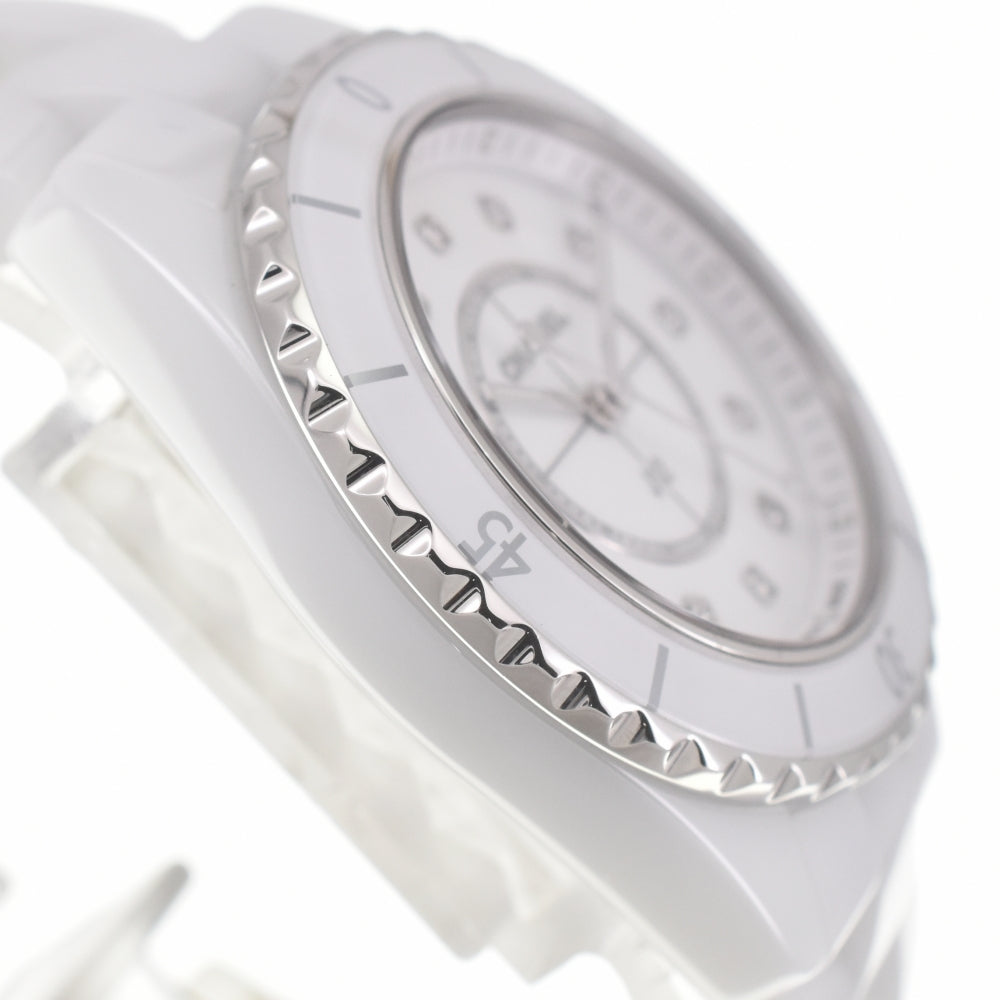 CHANEL J12 1.3" H5703 12P Diamond White Ceramic white Dial Quartz Ladies
 Watch □#139850