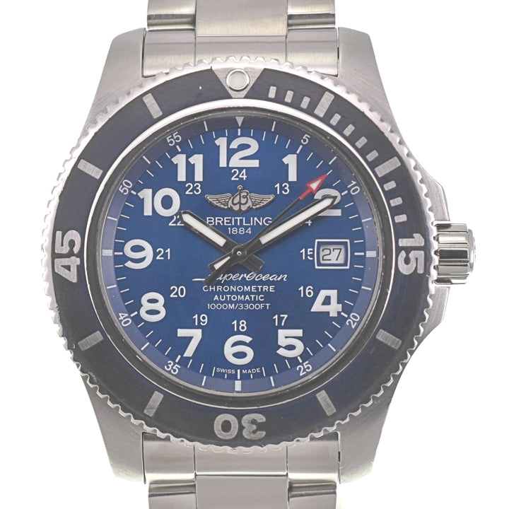 with paper BREITLING Super Ocean II 44 A17392 blue Dial Automatic Men's
 Watch I#139909