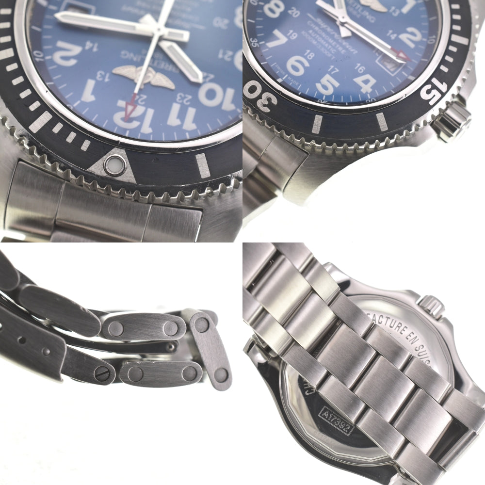 with paper BREITLING Super Ocean II 44 A17392 blue Dial Automatic Men's
 Watch I#139909