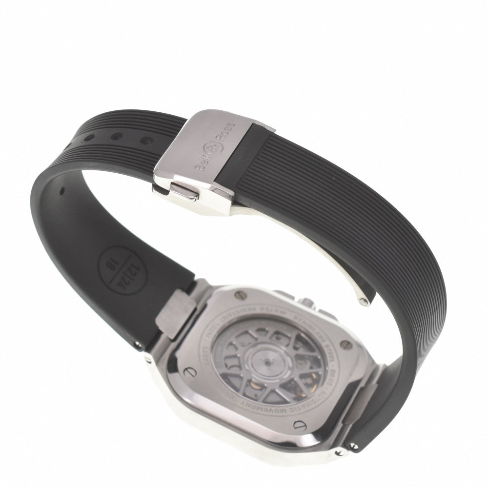 with paper Bell＆Ross Black steel BR05A-BL-ST/SRB Stainless Steel / Rubber black Dial Automatic Men's
 Watch I#139915