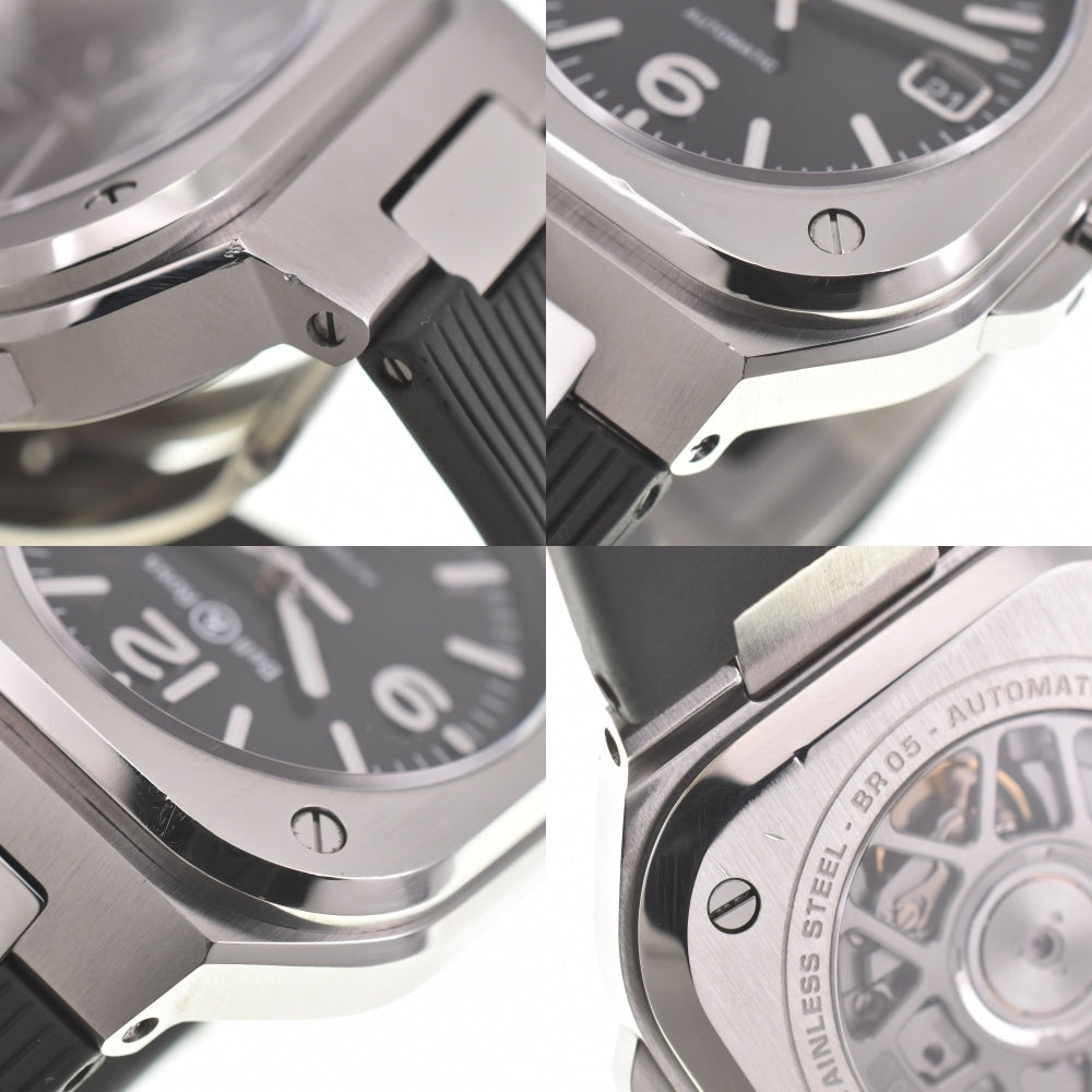 with paper Bell＆Ross Black steel BR05A-BL-ST/SRB Stainless Steel / Rubber black Dial Automatic Men's
 Watch I#139915