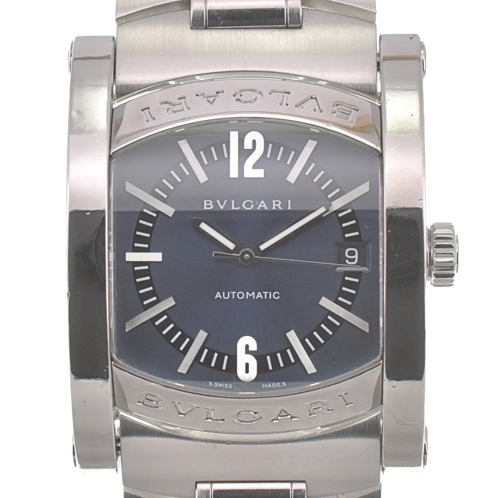 with paper BVLGARI Assioma AA44S Date blue Dial Automatic Men's
 Watch I#139917