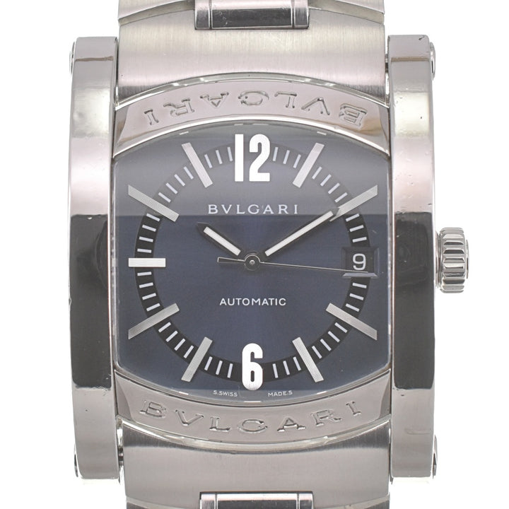 with paper BVLGARI Assioma AA44S Date blue Dial Automatic Men's
 Watch I#139917