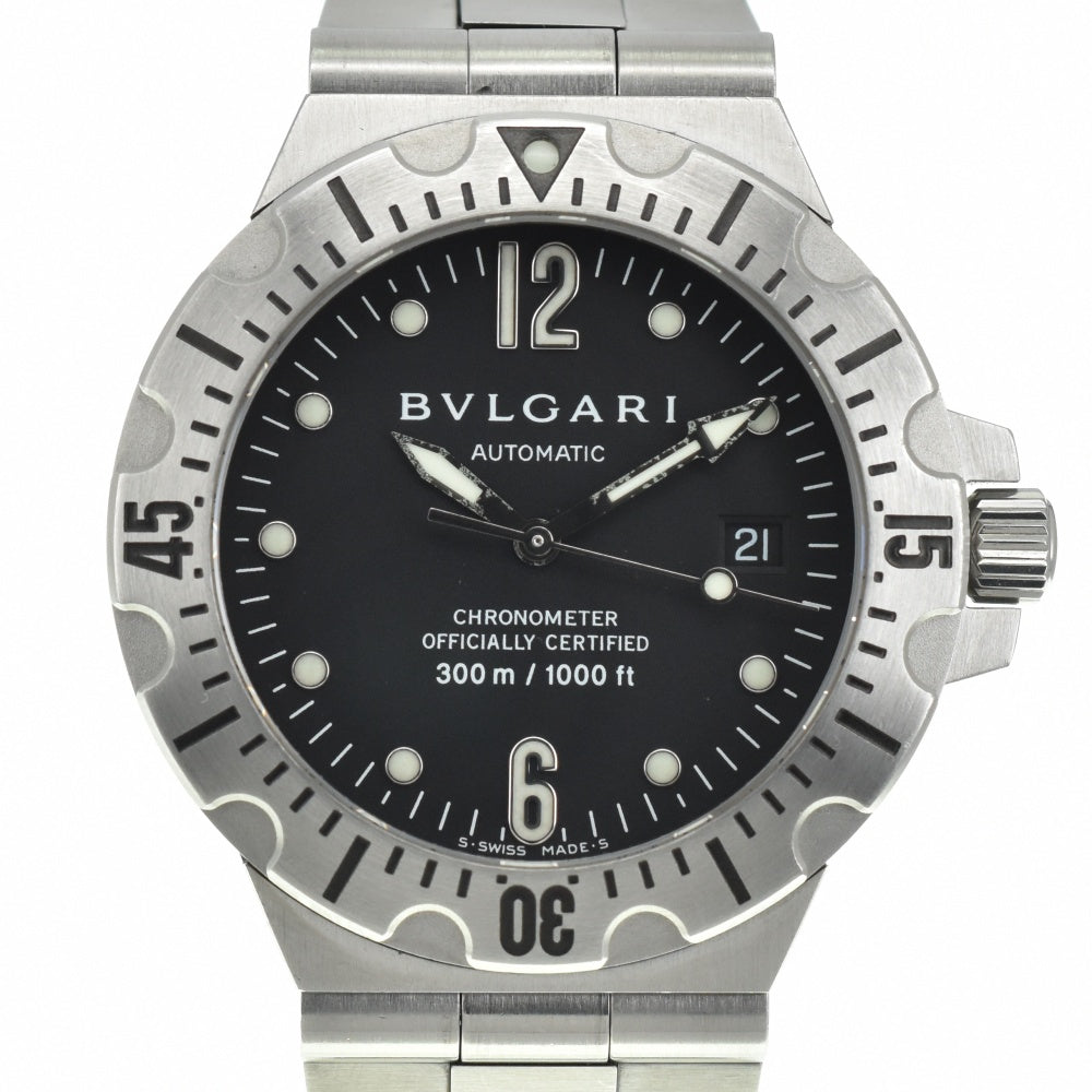 BVLGARI Diagono Scuba SD40S Date black Dial Automatic Men's
 Watch N#139929