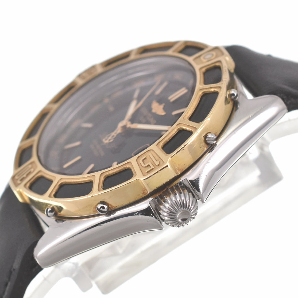 BREITLING Lady J Date D52065 YG Bezel black Dial Quartz Ladies
 Watch I#139935