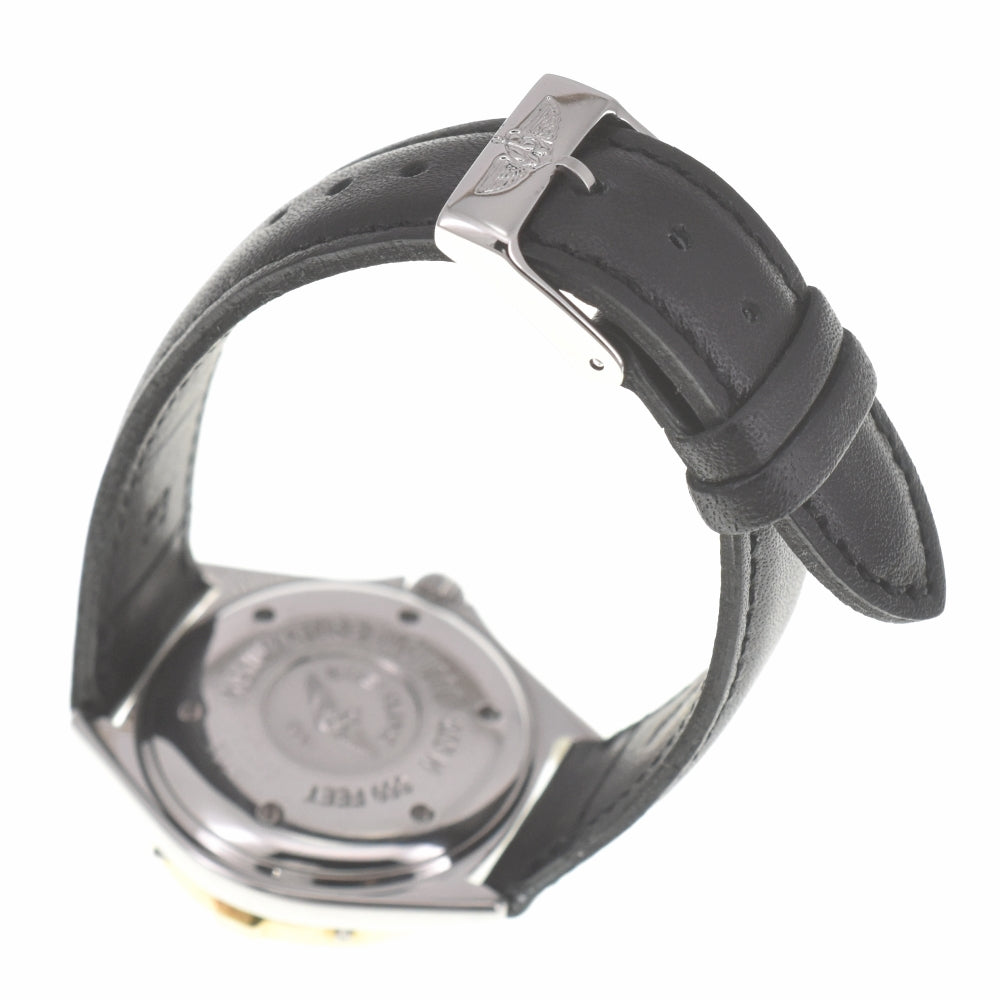 BREITLING Lady J Date D52065 YG Bezel black Dial Quartz Ladies
 Watch I#139935