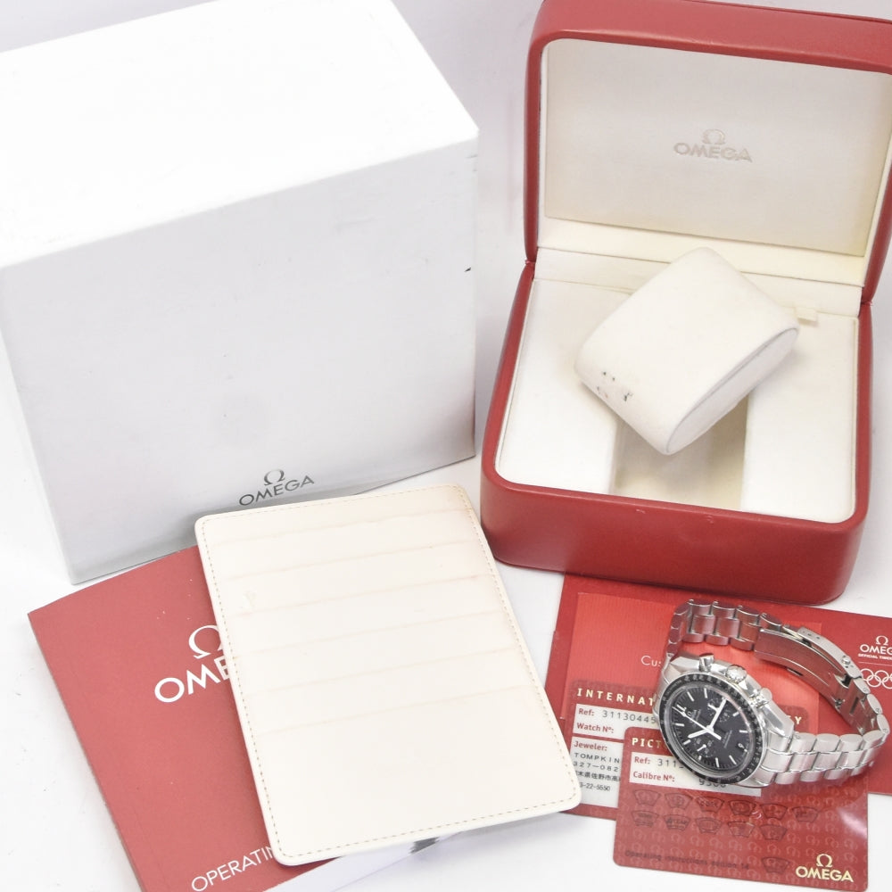 with paper OMEGA Speedmaster 2 Counter CO-AXIAL 311.30.44.51.01.002 black Dial Automatic Men's
 Watch I#139947