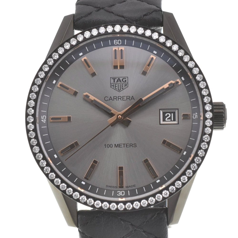 with paper TAG HEUER Carrera WAR1115.FC6392 Diamond Bezel gray Dial Quartz Unisex
 Watch I#139959