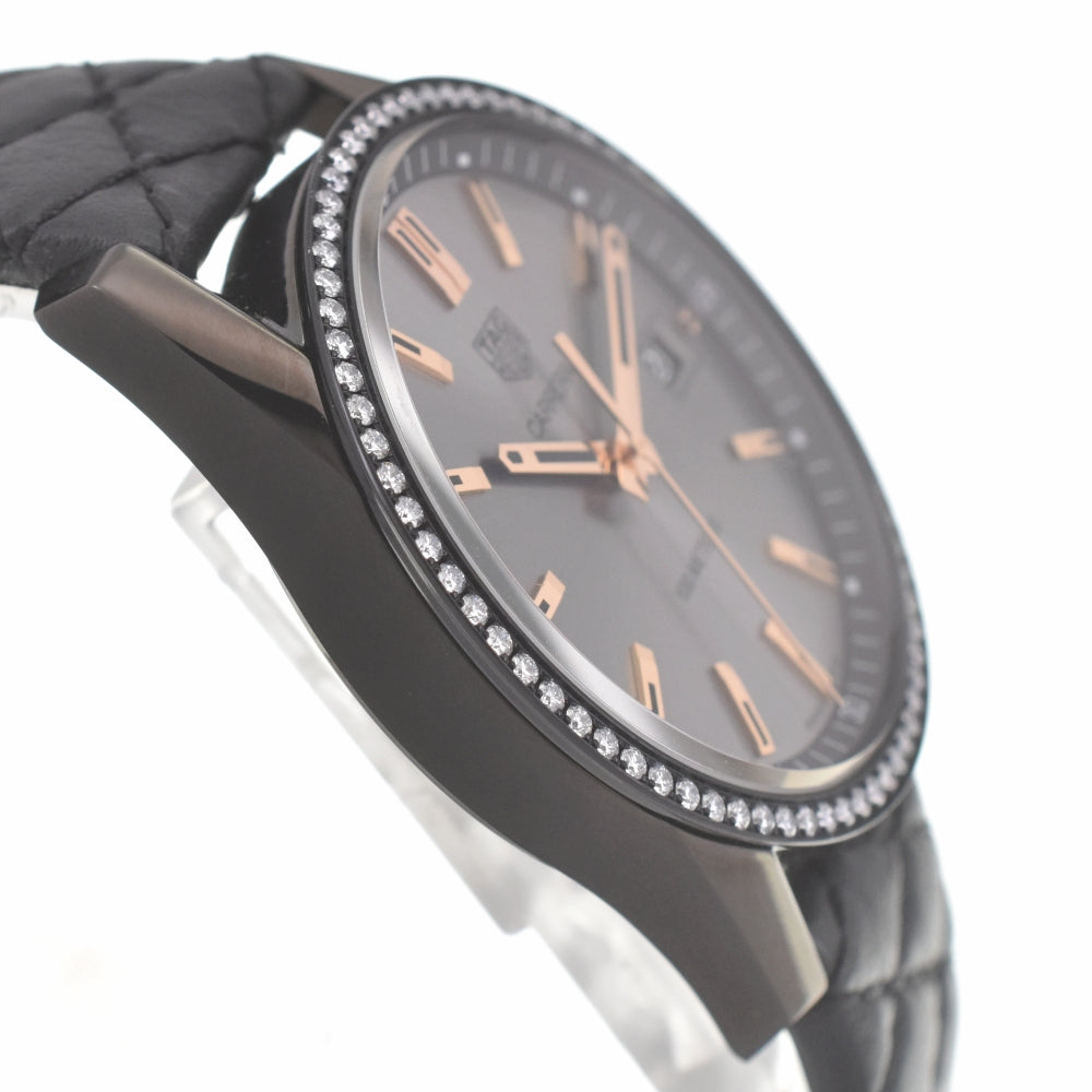 with paper TAG HEUER Carrera WAR1115.FC6392 Diamond Bezel gray Dial Quartz Unisex
 Watch I#139959